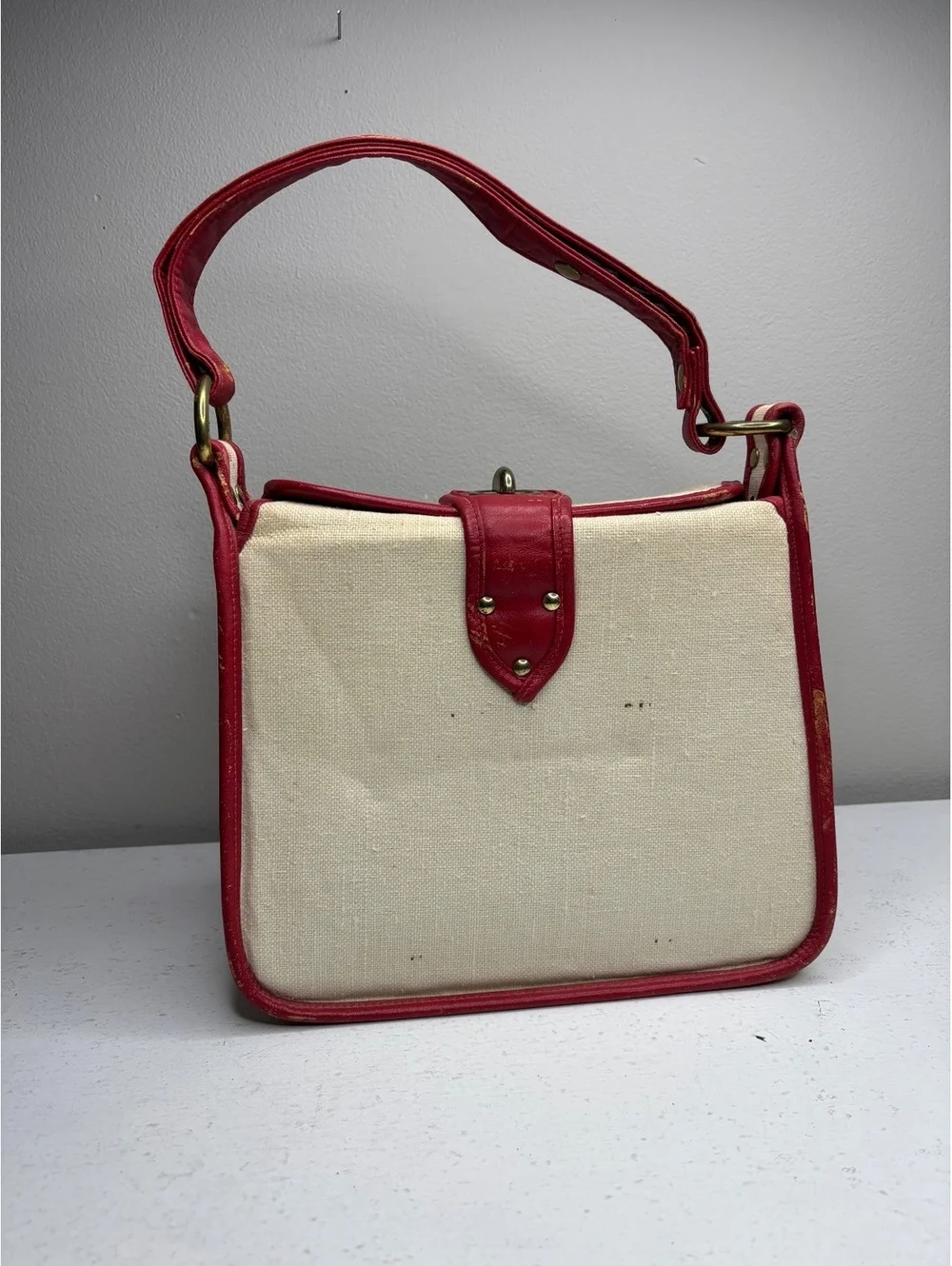 Vintage Enid Collins of Texas Saucy Berries Jeweled Canvas Handbag